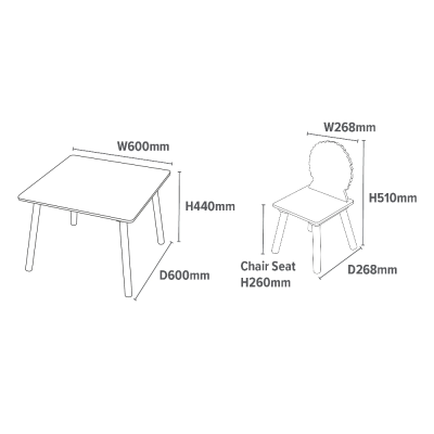 Liberty House Toys Jungle Square Table & Chairs