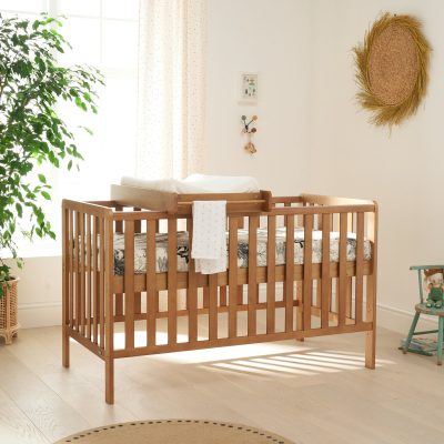 Tutti Bambini Napoli 2 Piece with Malmo Cot Bed Nursery Room Set - White/Oak - Image 3