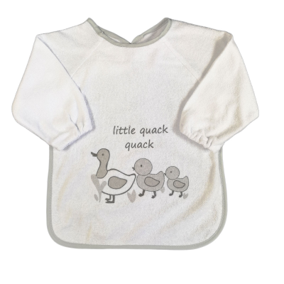 Sheldon Baby Bib with Sleeves - Little Quack Quack
