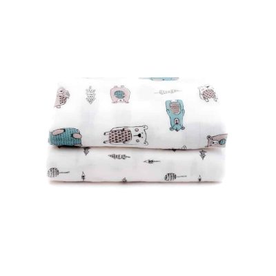 Purflo Extra Large Muslins 2 Pack Woodland Stories