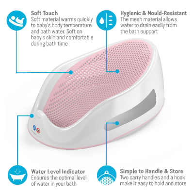 Angelcare Soft Touch Bath Support Pink - Image 8