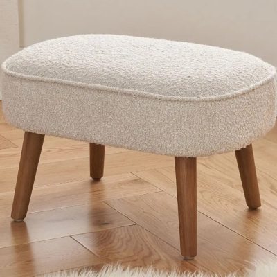 Tutti Bambini Micah Boucle Rocking Chair and Footstool - Biscuit