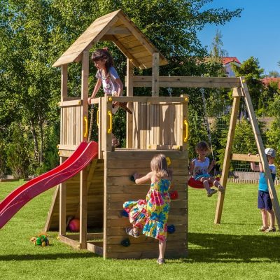 Alternative view of Shire Adventure Peaks Wooden Climbing Frame Fortress 3