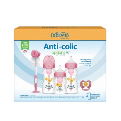 Dr Brown's Anti-Colic Bottles Gift Set Pink