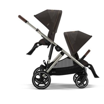 Cybex Gazelle S Twin Pushchair Chocolate Brown with Second Seat 1