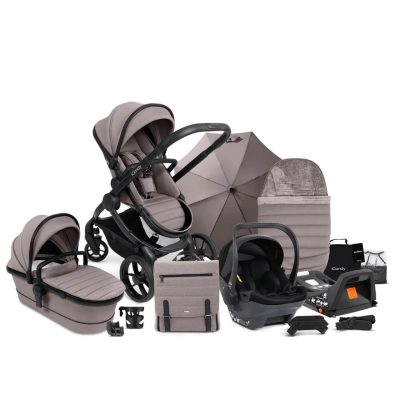 iCandy Peach 7 and Cocoon i-Size Car Seat and Base Bundle - Porcini